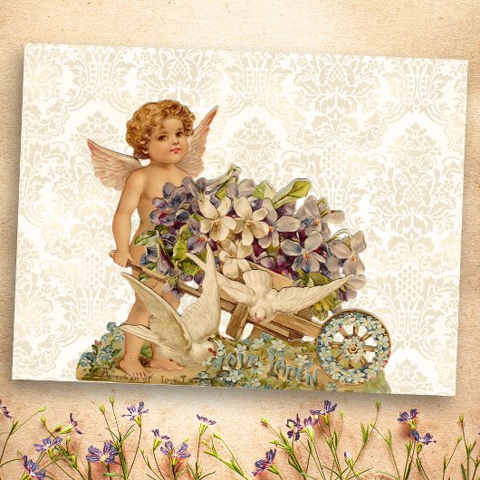 Carte postale vintage Cherub Valentine