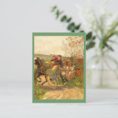 Carte postale vintage Cheval Drake Wagon (Debout devant)