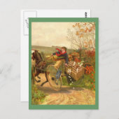 Carte postale vintage Cheval Drake Wagon (Devant / Derrière)