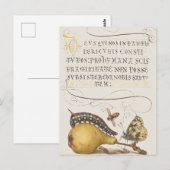 Carte Postale Vintage Chic Calligraphy butterfly Print (Devant / Derrière)