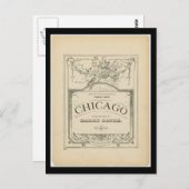 Carte postale Vintage Chicago Art-Chicago Words &  (Devant / Derrière)