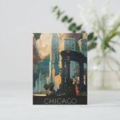 Carte Postale Vintage Chicago, États-Unis - (Debout devant)