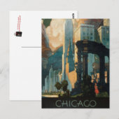 Carte Postale Vintage Chicago, États-Unis - (Devant / Derrière)