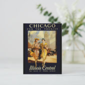 Carte Postale Vintage Chicago, États-Unis - (Debout devant)