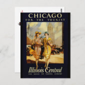 Carte Postale Vintage Chicago, États-Unis - (Devant / Derrière)