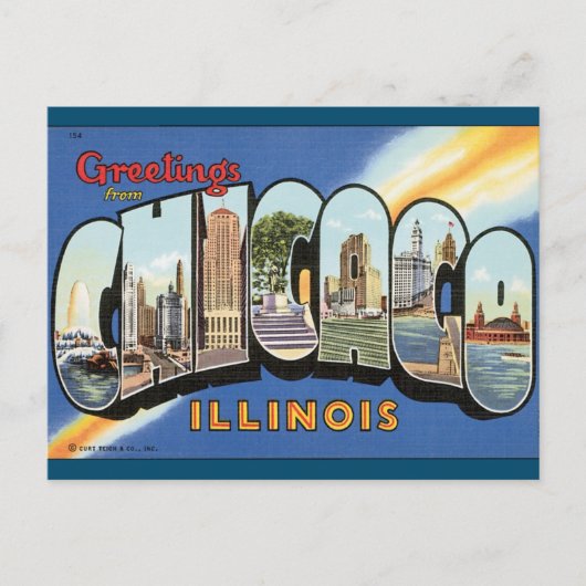 Carte postale Vintage Chicago Illinois (Devant)