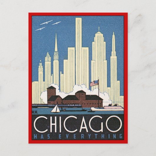 Carte Postale Vintage Chicago Illinois (Devant)