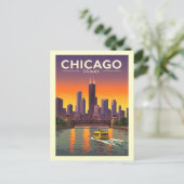 Carte Postale Vintage Chicago Illinois (Debout devant)