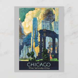 Carte Postale Vintage Chicago Illinois Windy City