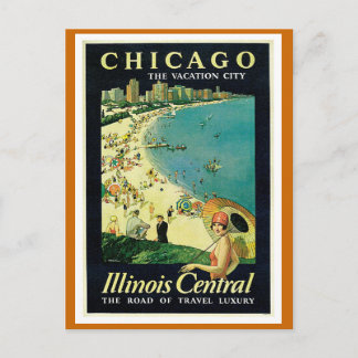 Carte Postale vintage "Chicago - La ville de vacances"