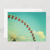 Carte postale vintage Chicago Navy Pier Ferris Whe (Devant / Derrière)