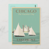 Carte Postale Vintage Chicago Travel (Devant / Derrière)