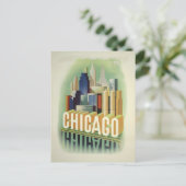 Carte Postale Vintage Chicago Travel (Debout devant)