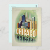 Carte Postale Vintage Chicago Travel (Devant / Derrière)