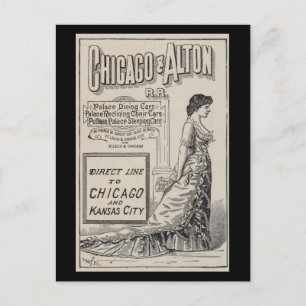 Carte postale Vintage Chicago Travel Art-5