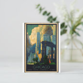 Carte Postale Vintage - Chicago Travel Poster (Debout devant)