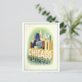Carte postale vintage Chicago Travel Poster (Debout devant)