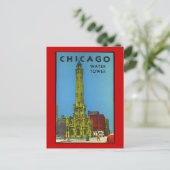 Carte Postale Vintage Chicago Water Tower (Debout devant)