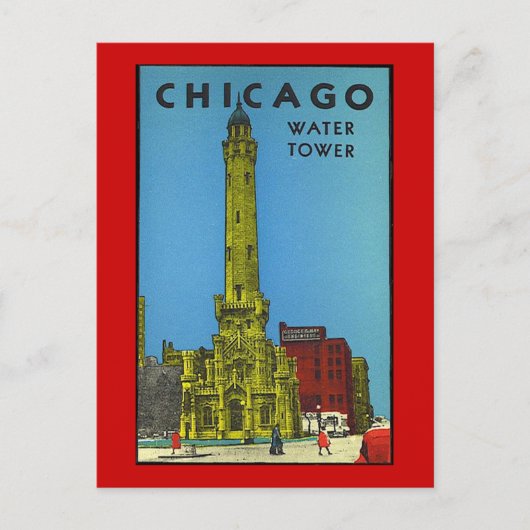 Carte Postale Vintage Chicago Water Tower (Devant)