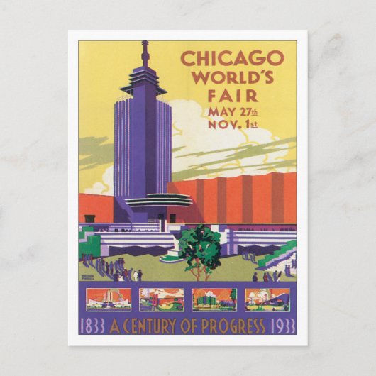 Carte postale vintage Chicago World's Fair USA (Devant)