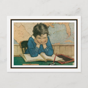 Carte Postale Vintage Child in Class by Jessie Willcox Smith