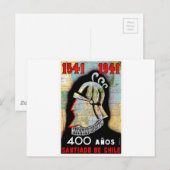 Carte Postale Vintage Chili Santiago Voyage (Devant / Derrière)