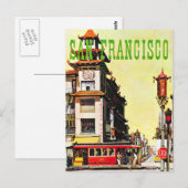 Carte Postale Vintage Chinatown San Francisco Travel (Devant / Derrière)