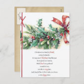 Carte postale Vintage Christmas (Devant / Derrière)