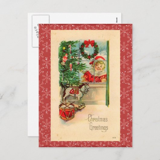 Carte postale Vintage Christmas (Devant / Derrière)