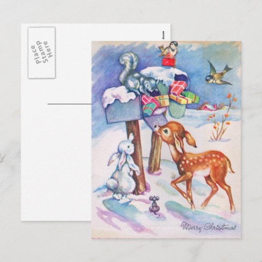 Carte postale Vintage Christmas (Devant / Derrière)