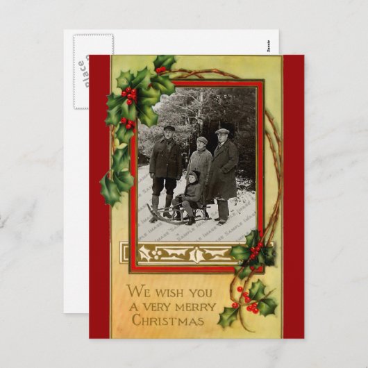 Carte postale Vintage Christmas (Devant / Derrière)