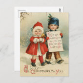 Carte postale Vintage Christmas (Devant / Derrière)