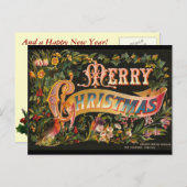 Carte postale Vintage Christmas (Devant / Derrière)