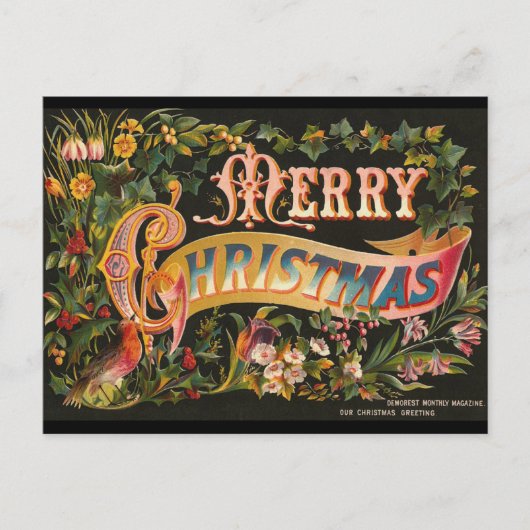 Carte postale Vintage Christmas (Devant)