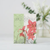 Carte postale Vintage Christmas-Amaryllis (Debout devant)