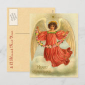 Carte postale Vintage Christmas Angel (Devant / Derrière)