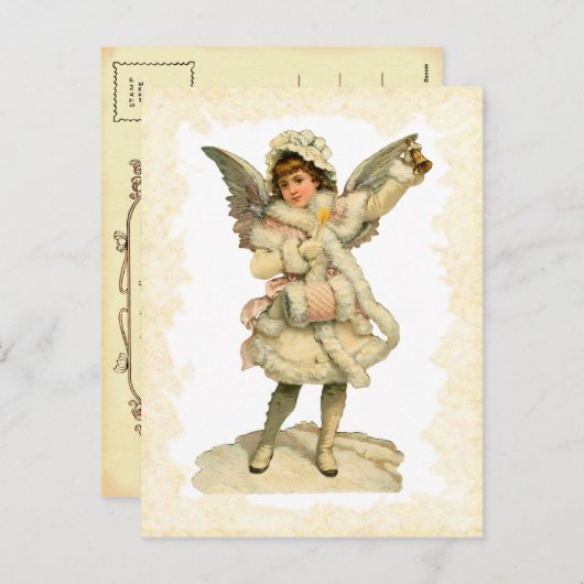 Carte postale Vintage Christmas Angel (Devant / Derrière)