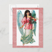 Carte postale Vintage Christmas Angel (Devant / Derrière)