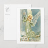 Carte postale Vintage Christmas Angel (Devant / Derrière)
