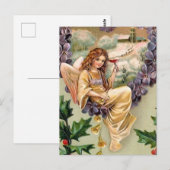 Carte postale Vintage Christmas Angel Holiday (Devant / Derrière)