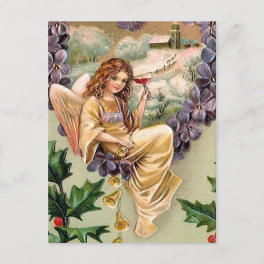 Carte postale Vintage Christmas Angel Holiday (Devant)