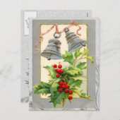 Carte postale Vintage Christmas Bells (Devant / Derrière)