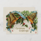 Carte postale Vintage Christmas Bells (Devant / Derrière)