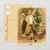 Carte postale Vintage Christmas Cherub (Devant / Derrière)