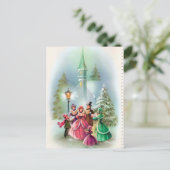 Carte postale Vintage Christmas Church Carolers (Debout devant)