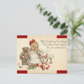 Carte postale Vintage Christmas Girl (Debout devant)