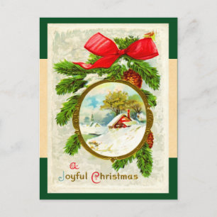 Carte postale Vintage Christmas Holly