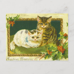 Carte postale Vintage Christmas Kittens