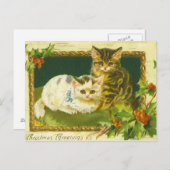 Carte postale Vintage Christmas Kittens (Devant / Derrière)