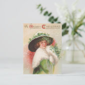 Carte postale Vintage Christmas Lady (Debout devant)